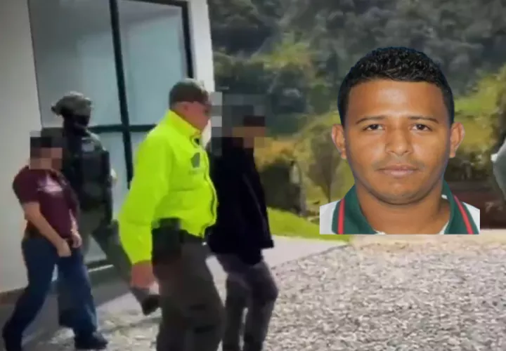 El panameño estaba en una mansión en Colombia.  /  Captura de video: Policía Nacional de Colombia
