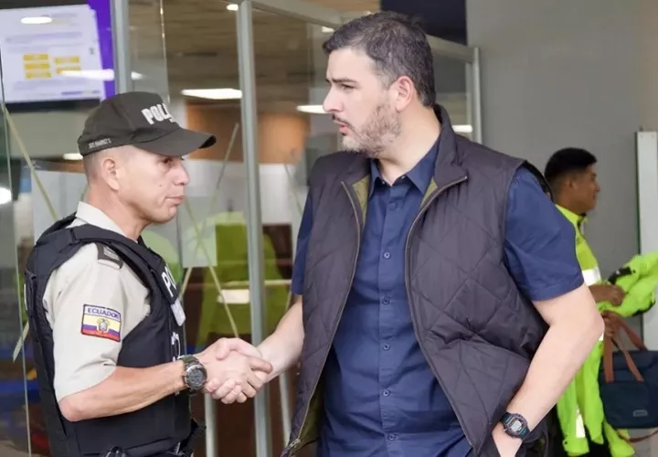 Aquiles Álvarez, una de las figuras más visibles de la oposición al Gobierno de Daniel Noboa, y que llegó a la alcaldía de la mano de la Revolución Ciudadana. Foto. EFE