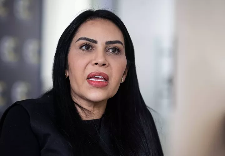 Delsa Solórzano, presidenta fundadora del partido Encuentro Ciudadano, dijo que pasó 17 meses en la clandestinidad. Foto. EFE