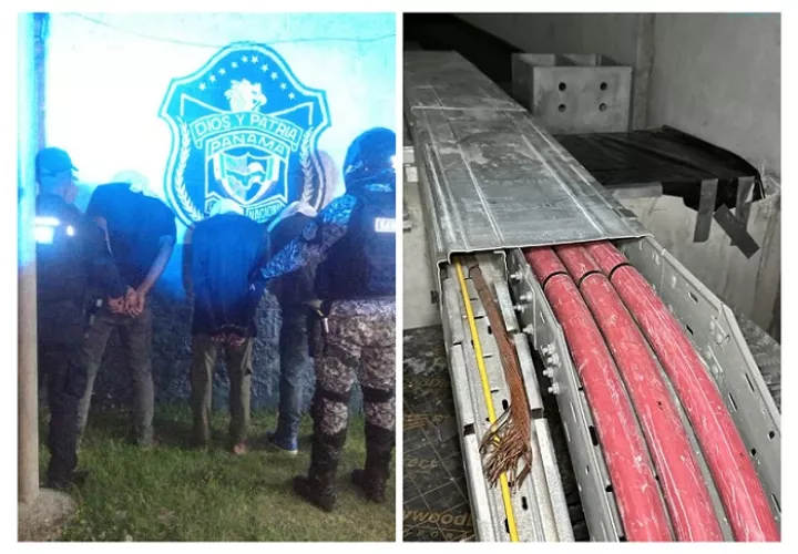 Los aprehendidos, junto con los indicios recabados, fueron puestos a órdenes de las autoridades competentes.  /  Fotocomposición: PN