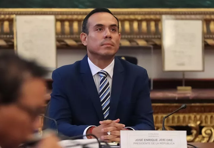 José Jerí ejercía desde octubre pasado la Presidencia de Perú en su condición de presidente del Congreso tras la destitución de Dina Boluarte (2022-2025). Foto. EFE