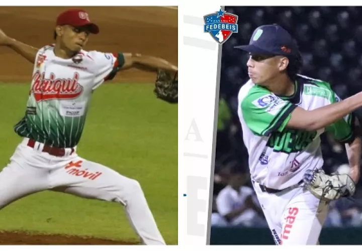 Jonathan Guerra (izq.), por Chiriquí y Alexis Gobea serán los abridores para el primer partido de la Serie Final del béisbol juvenil. Fotos: Fedebeis