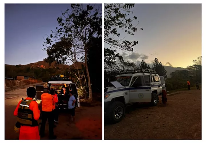 Desde el viernes, el personal del Sinaproc de Veraguas recorrió a pie caminos peligrosos, con rocas, subidas, bajadas y montañas.  /  Fotos: Sinaproc