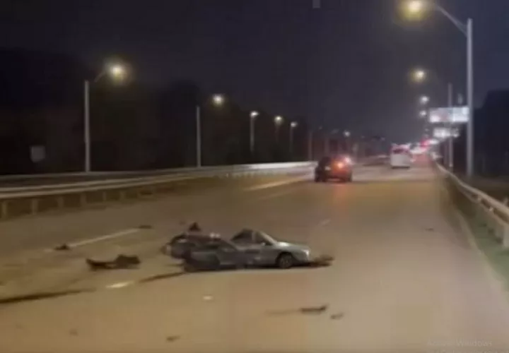 El joven murió en la escena del accidente.  /  Captura de video: elpanainforma507