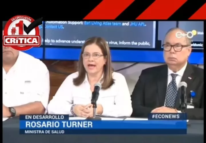 La ministra de Salud de turno, Rosario Turner, encabezó la conferencia en la que se dio la noticia. 