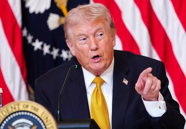 El presidente de Estados Unidos Donald Trump no quiso enumerar los países que le han mostrado su respaldo ni los que lo han "decepcionado". Foto. EFE