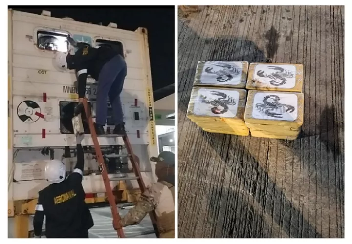 Cada uno de los paquetes incautados presentaba en su parte superior la figura de un escorpión de color negro.  /  Foto: Diómedes Sánchez