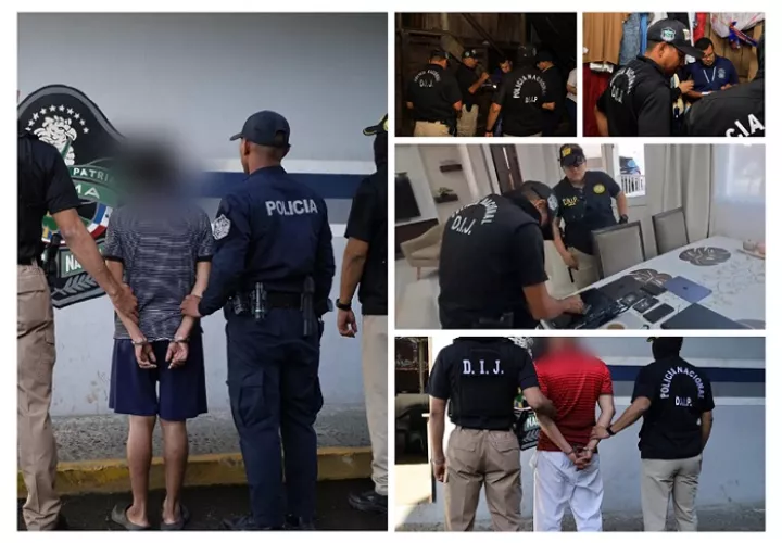 Los retenidos serán presentados ante un Tribunal de Garantías para la judicialización de los casos en su contra.  /  Fotos: PN