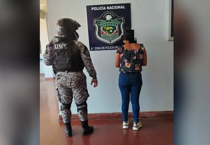 La mejer fue aprehendida en Herrera.  /  Foto: PN