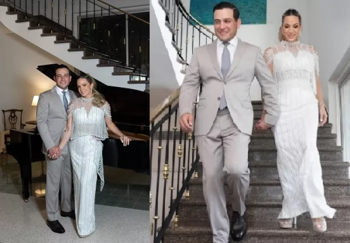 El embajador Kevin Marino Cabrera con su esposa Andrea Altamirano Duque. 