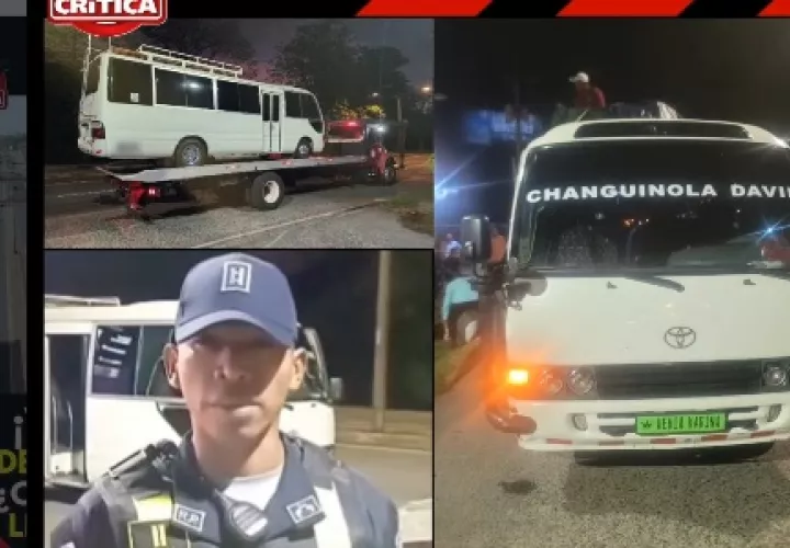 El conductor fue sancionado y el bus terminó montado en grúa, fuera de circulación. 