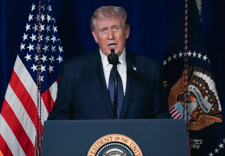 El presidente Donald Trump, había informado sobre una serie de reuniones con Irán. Foto. EFE