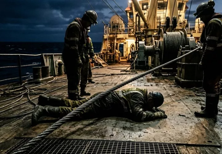 El cable golpeo al trabajador y murió.  /  Imagen ilustrativa: IA Gemini