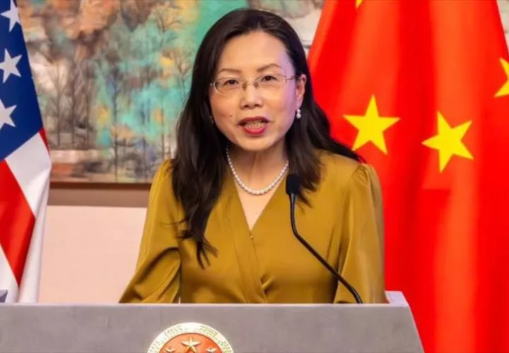 Embajadora de China en Panamá, Xu Xueyuan.