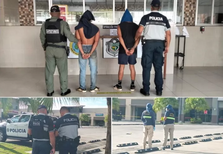 Los sujetos causaron daños a la propiedad privada al intentar ingresar a los establecimientos comerciales.