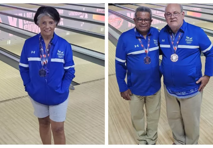 La Señora Lupe Coparropa (izq.) y los señores Luis Vásquez y Marco Saavedra. Fotos: CNBP