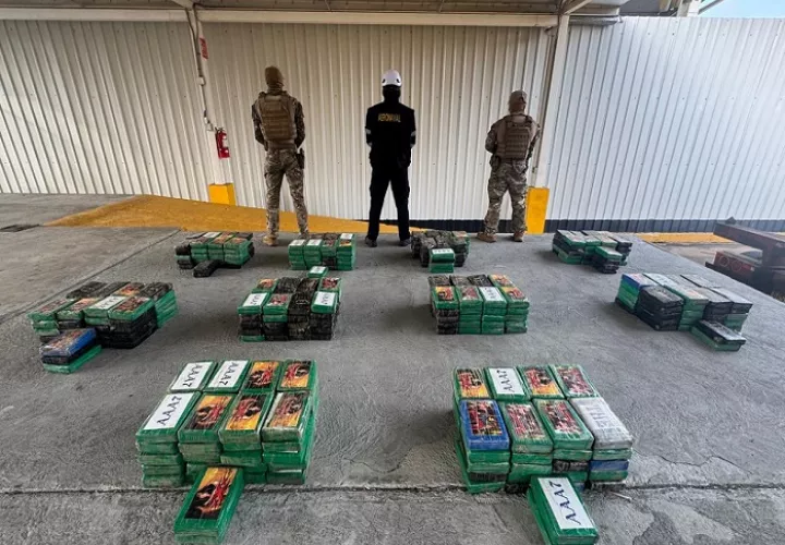 La droga estaba oculta en diez maletas de color negro.  / Foto: Diómedes Sánchez