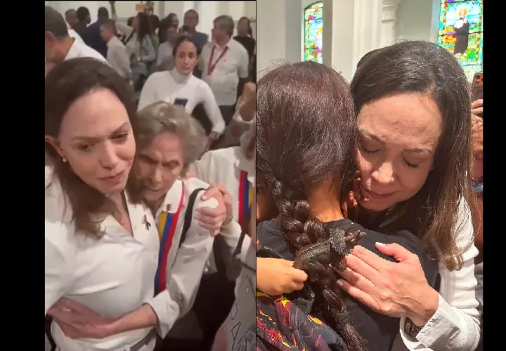La líder opositora María Corina Machado se encuentra en Panamá. 