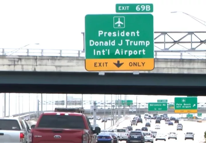 Donald Trump se convierte en el primer mandatario en la historia del país en tener un aeródromo en su honor mientras sigue en el cargo. @whitehouse