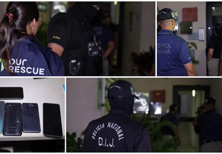 Durante los allanamientos, se decomisaron equipos tecnológicos y otros indicios.  /  Fotos: PN