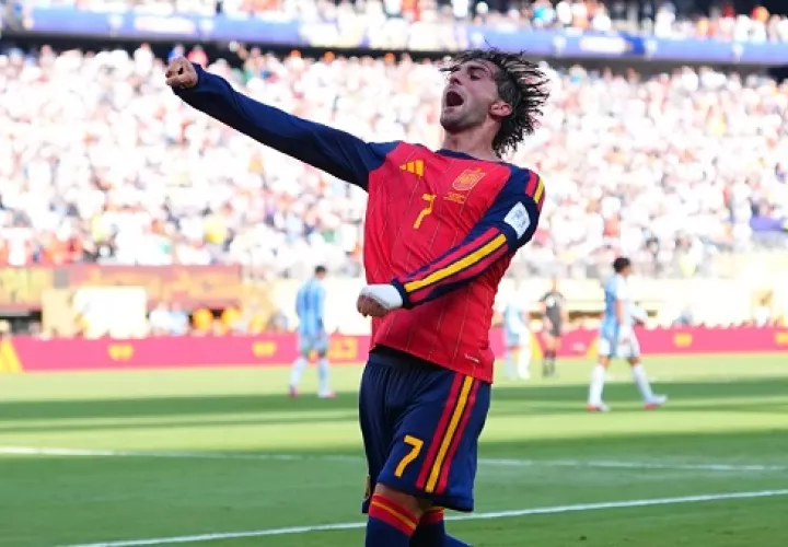 Ferran Torres celebra el gol anotado en la Final del Mundial 2026. Foto: EFE