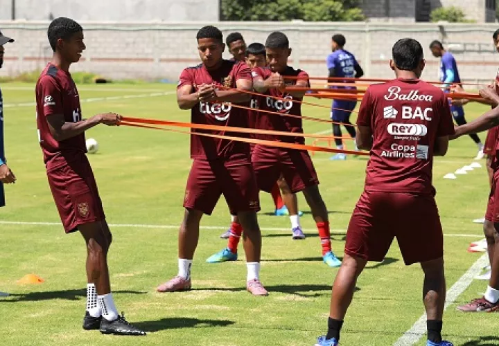 Última práctica de la Selección Sub-20 de Panamá en la ciudad de Pachuca. Foto: FPF