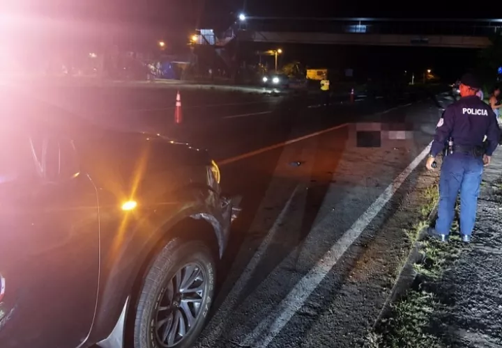 La víctima falleció en la escena del accidente.  /  Foto: Coclé Tráfico