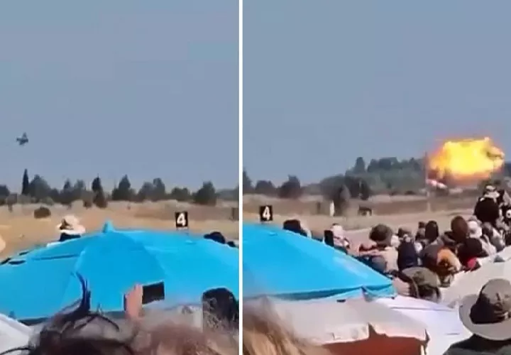 Tras el choque se produjo una explosión y un incendio que un dispositivo de cien bomberos y trece medios aéreos está tratando de controlar.