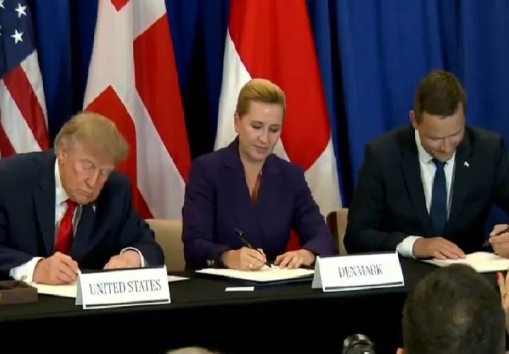 Actualmente, Estados Unidos solo mantiene en Groenlandia la base espacial de Pituffik —la antigua base de Thule—, tras décadas de reducción de su presencia. Foto. @WhiteHouse