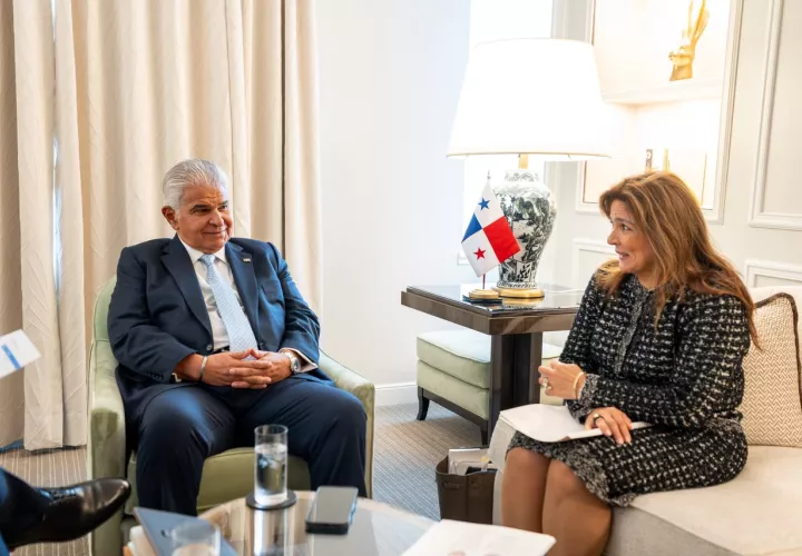 presidente José Raúl Mulino se reunió en Nueva York con Marisol Argueta de Barillas, directora para América Latina y miembro del Comité Ejecutivo del Foro Económico Mundial,