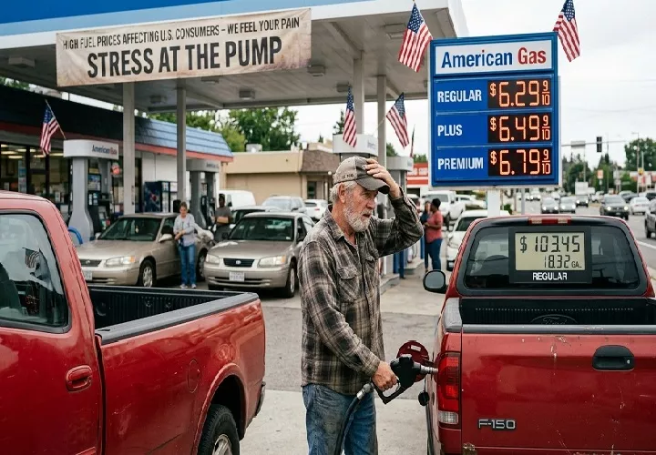 "Los demócratas están recordando todos los días a los votantes que el precio de la gasolina está por lo cielos y eso es por la guerra con Irán". Foto. IA