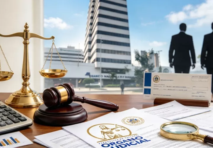 Todo comenzó tras una denuncia interpuesta por el Banco Nacional de Panamá, debido a que se giraron cheques de gerencia a favor de la cuenta perteneciente a la empresa OCEANCROSS.  / Imagen: IA