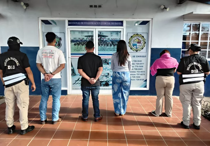 En total 4 personas fueron aprehendidas en Chiriquí y otra en Panamá Oeste.  /  Foto: PN