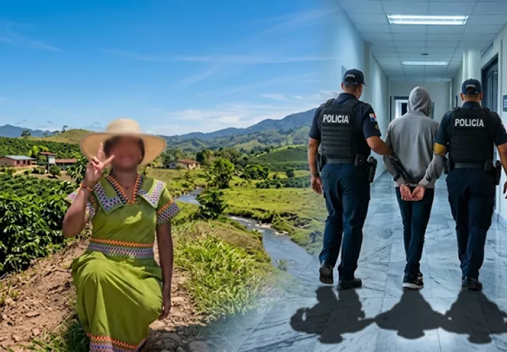 El cuerpo de Zulaimi fue encontrado el 18 de octubre de 2026 a orillas del río Cubívora, en el distrito de Müna, en la comarca Ngäbe-Buglé.  /  Imagen generada con IA