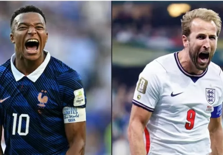 Kylian Mbappé (izq.) y Harry Kane.