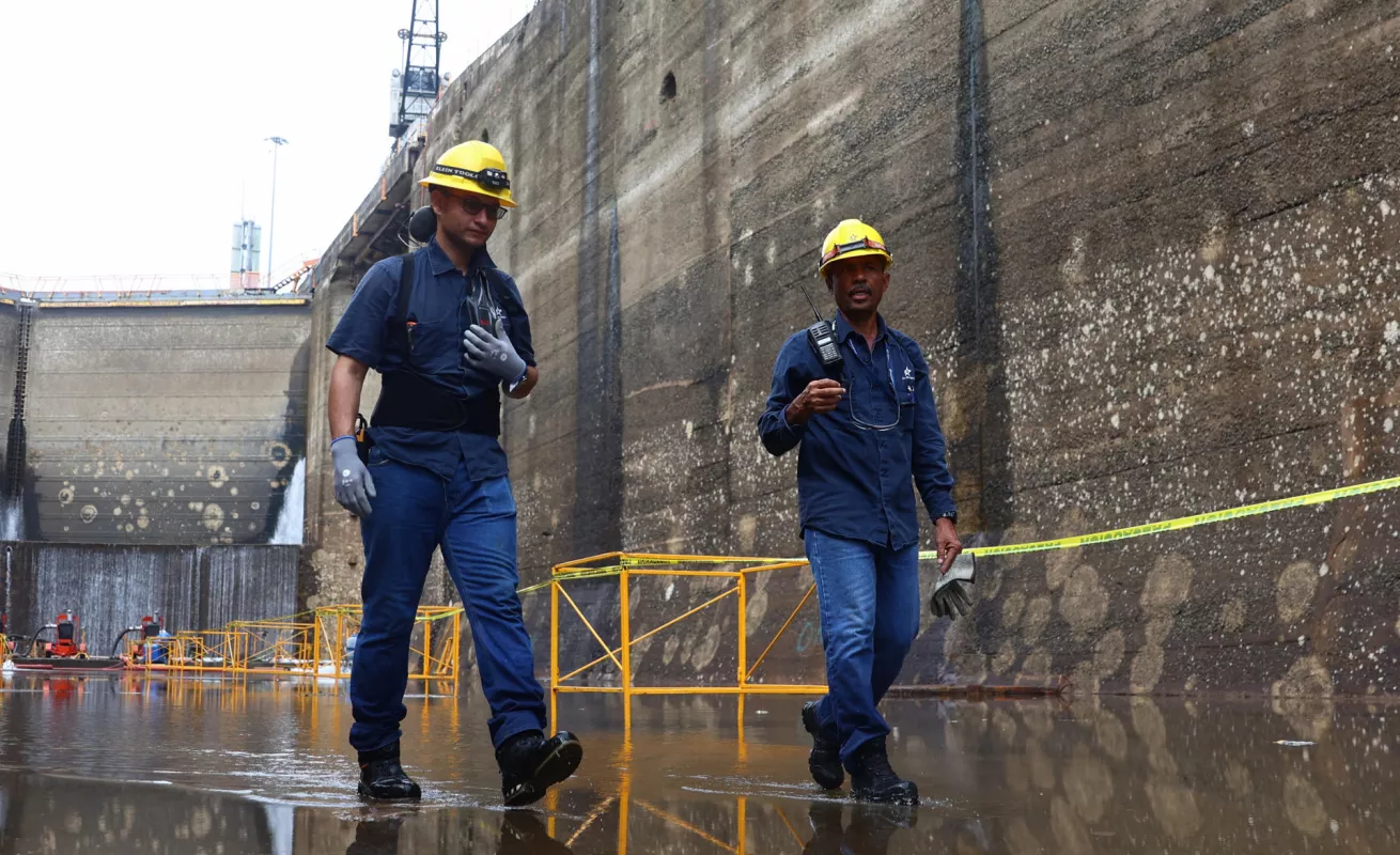 En imágenes: Canal de Panamá reacondiciona las históricas esclusas de Gatún
