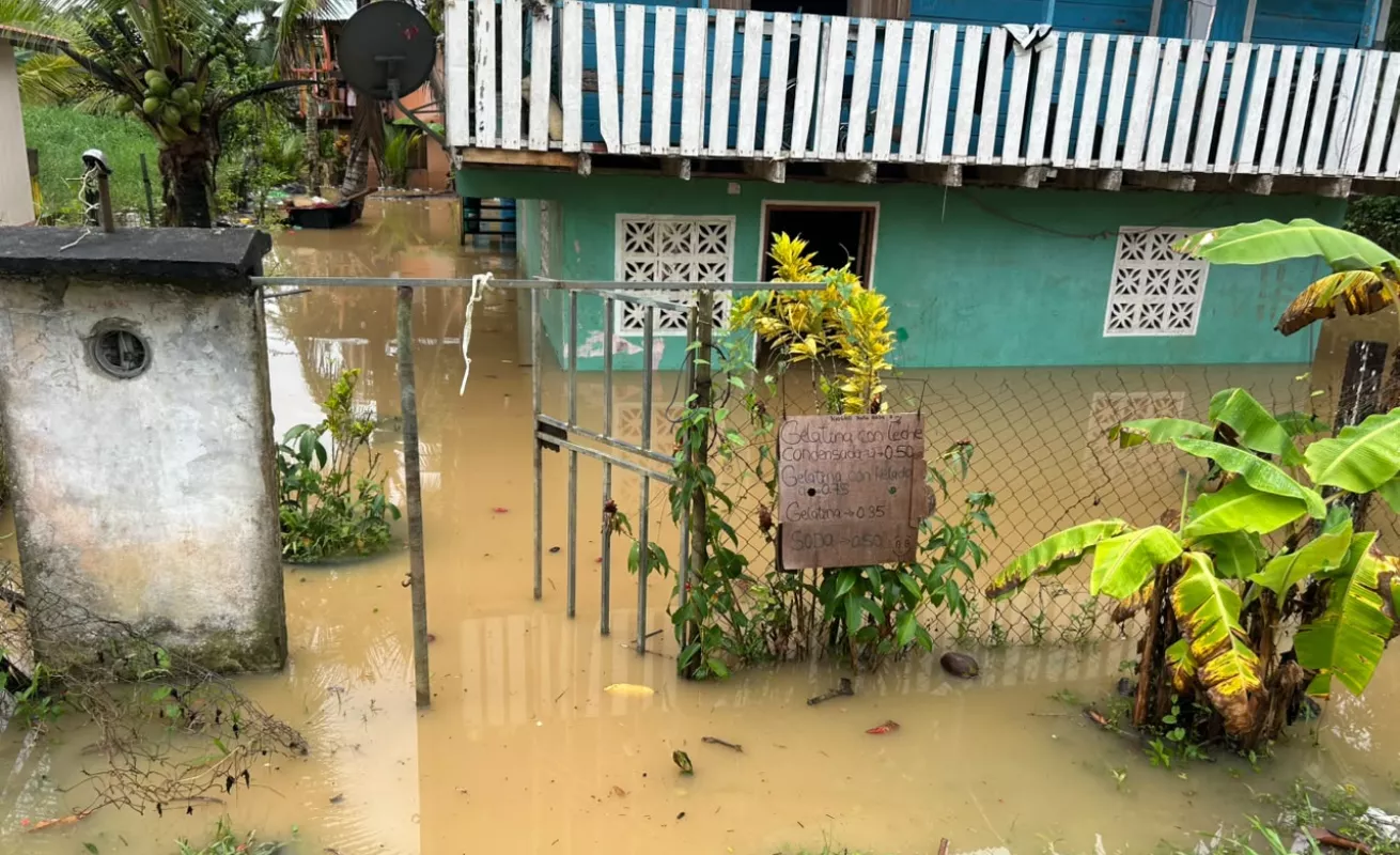 ¡Se ahogan en Almirante! Más de 300 casas bajo el agua