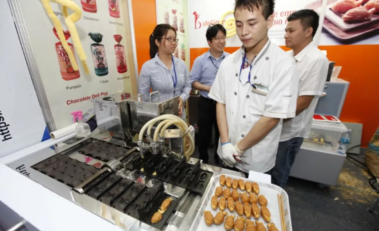 Imágenes de una vitrina comercial 