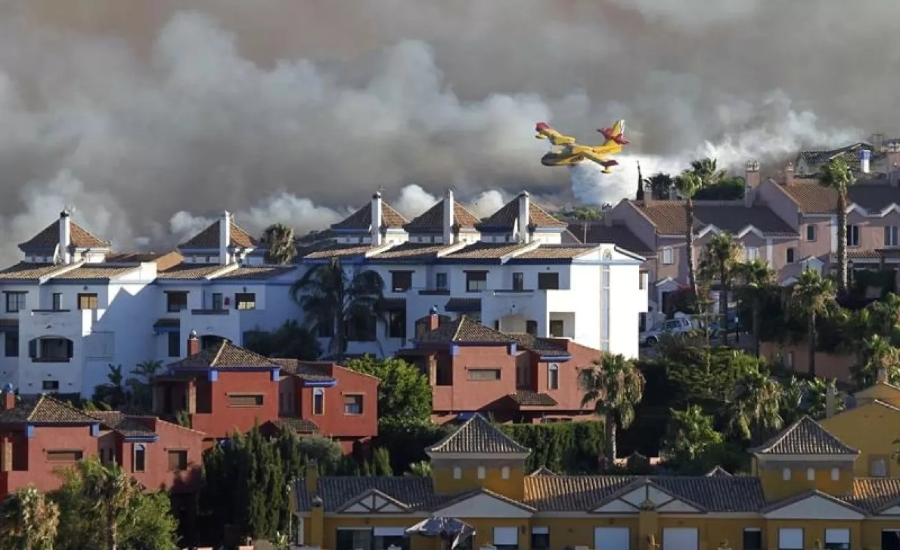 Incendio forestal en La Alcaidesa