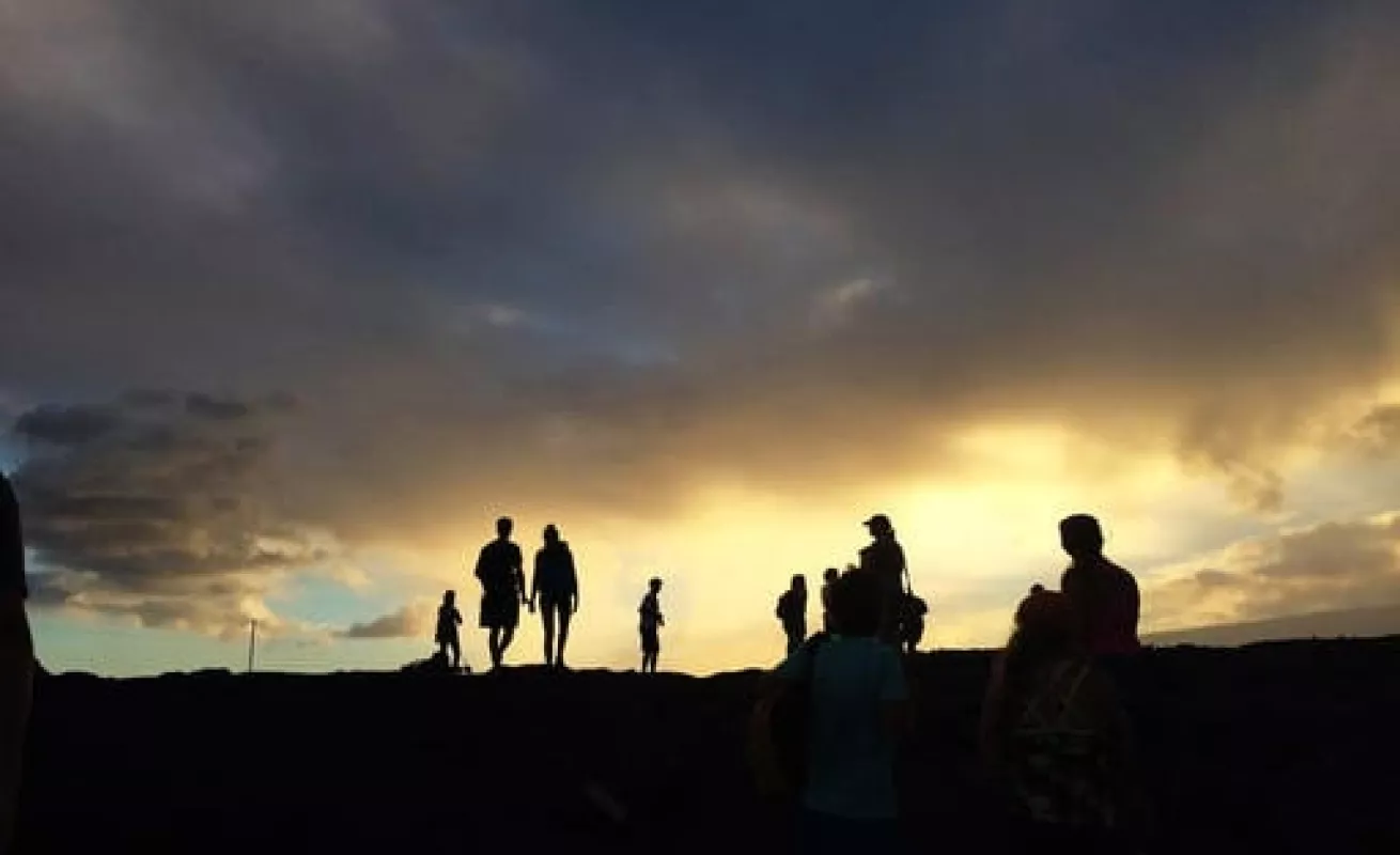 Lava ardiendo del Kilauea