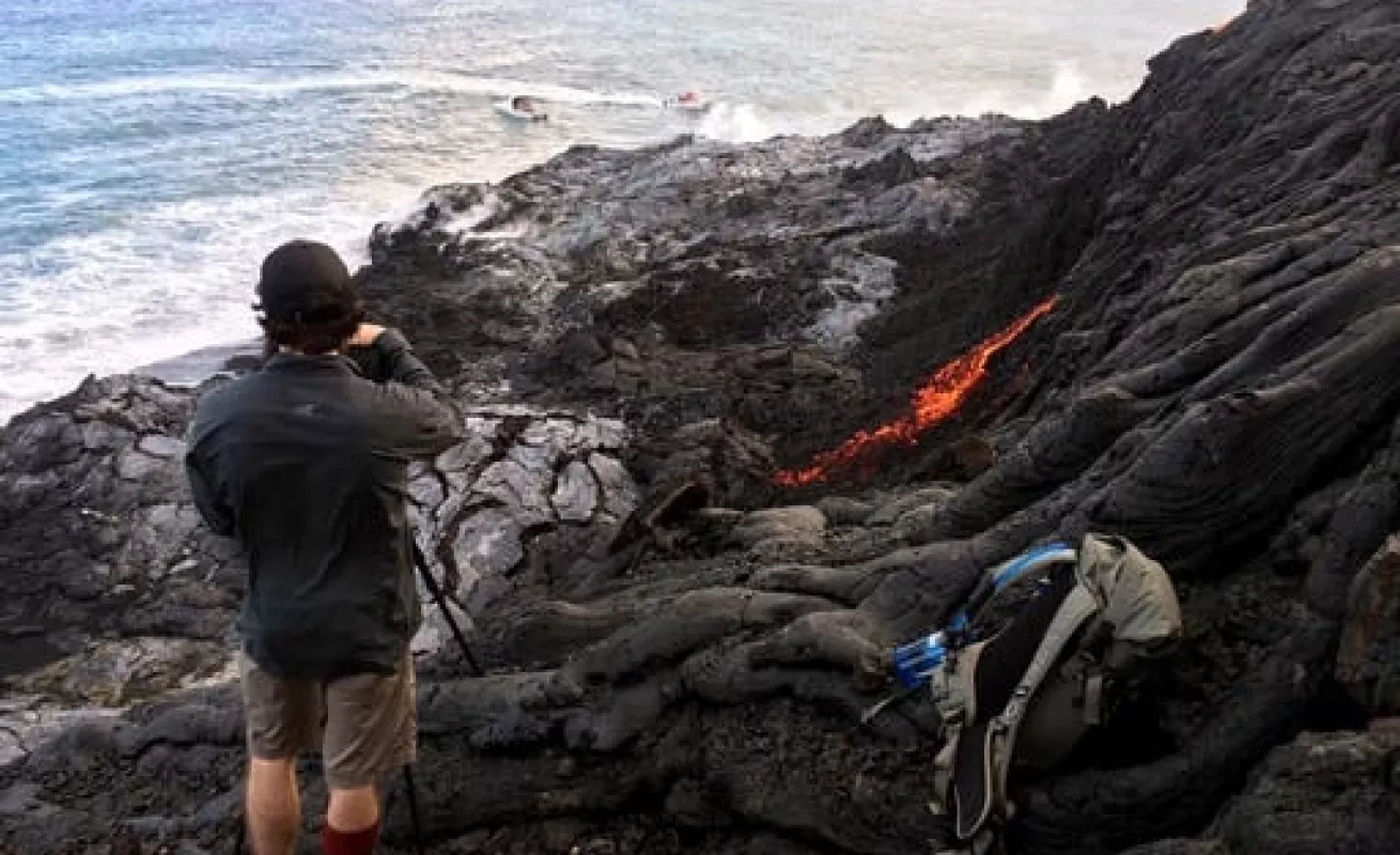 Lava ardiendo del Kilauea