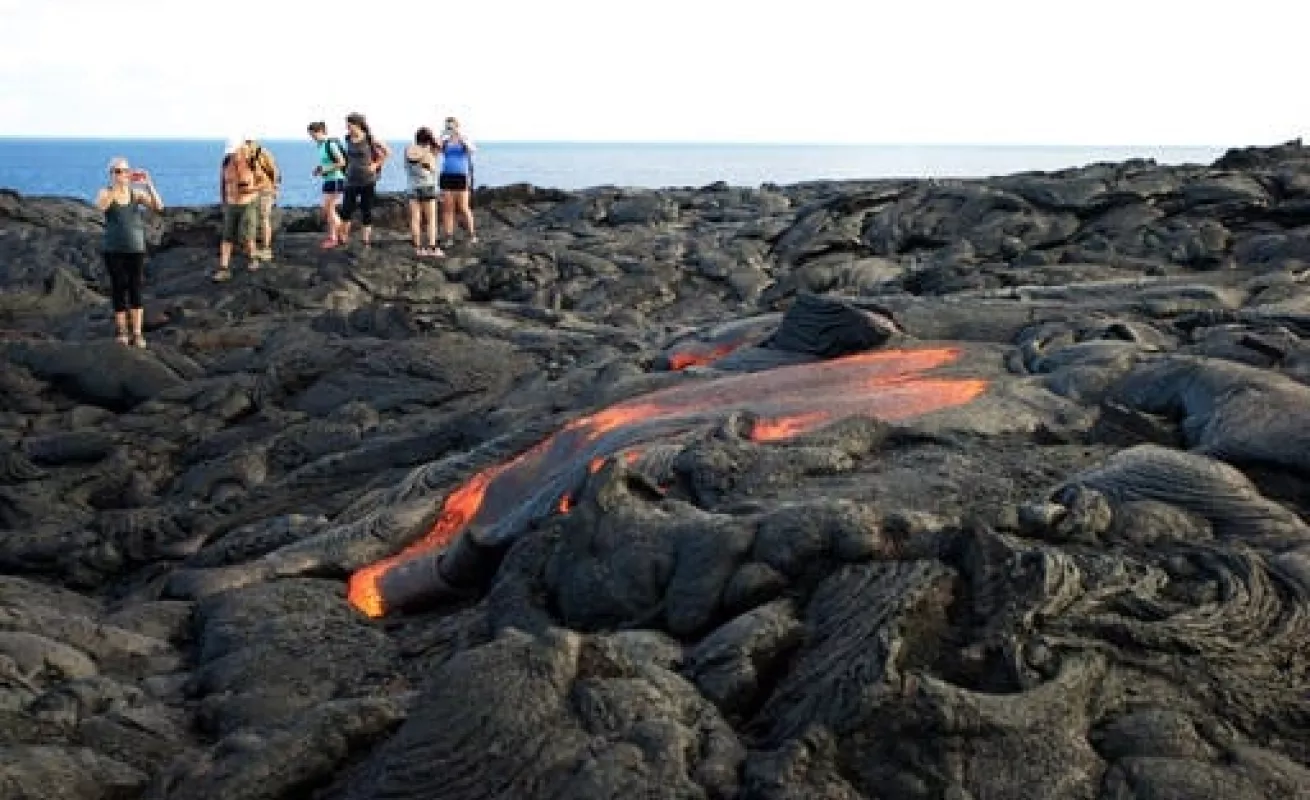 Lava ardiendo del Kilauea