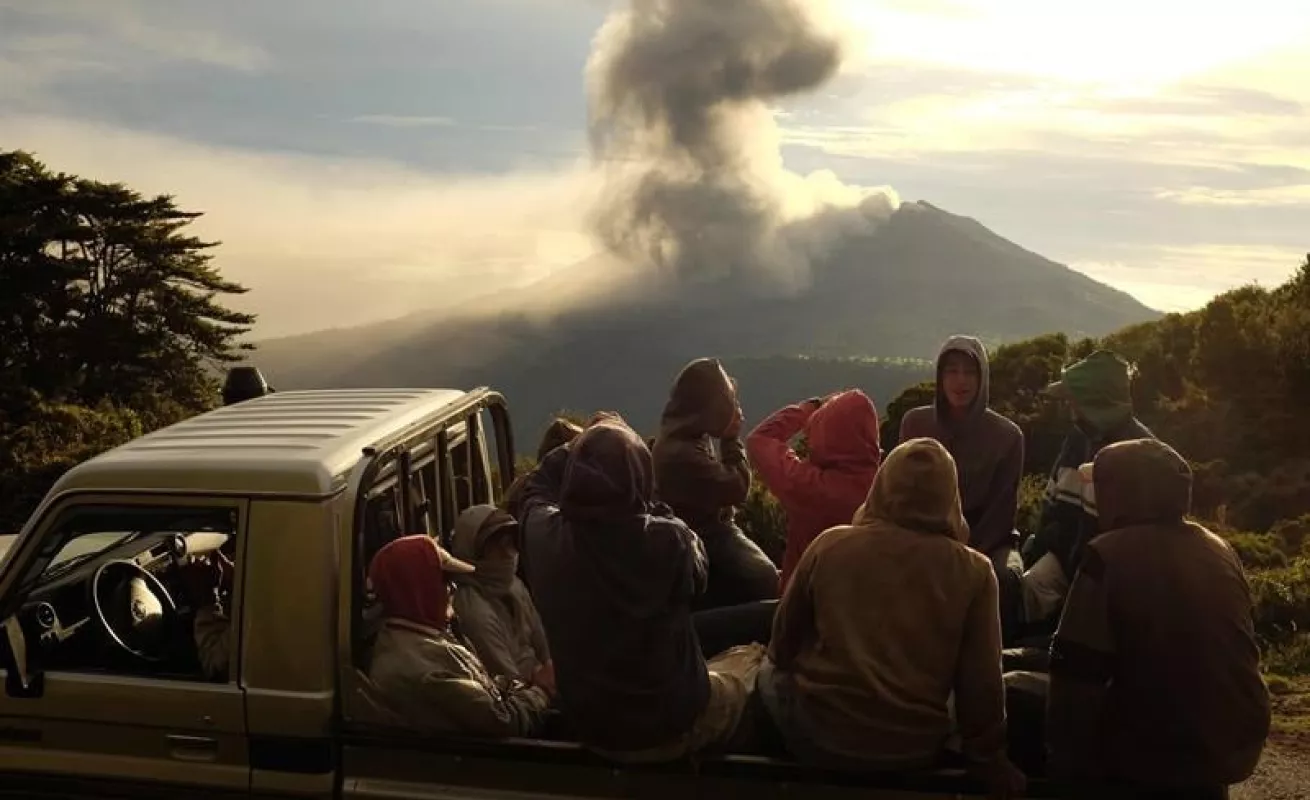 San José cubierta de ceniza