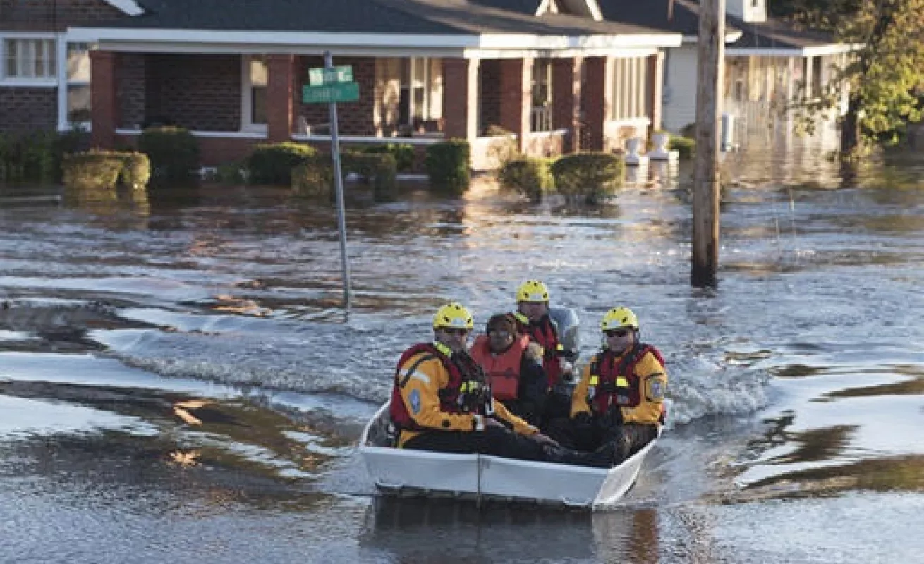 El agua cubre North Carolina 