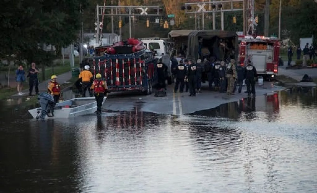 El agua cubre North Carolina 
