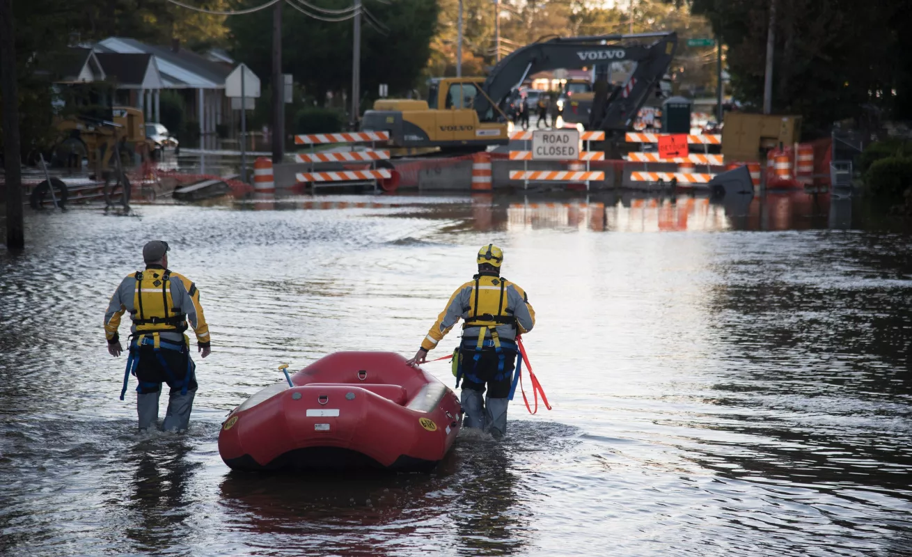 El agua cubre North Carolina 