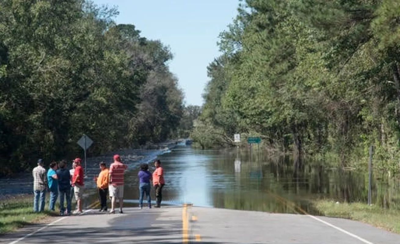 El agua cubre North Carolina 