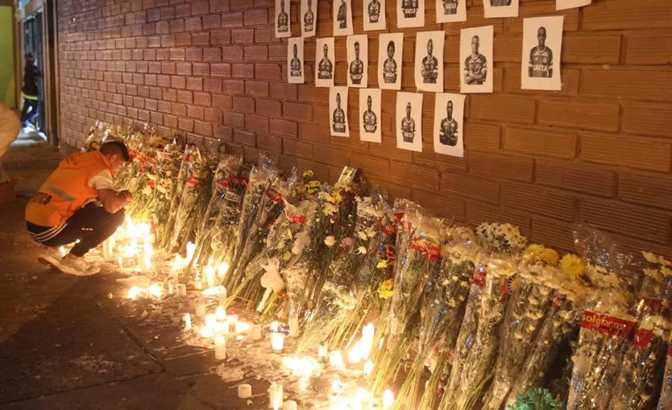 Emotivas imágenes del homenaje al equipo de fútbol Chapecoense en Medellín