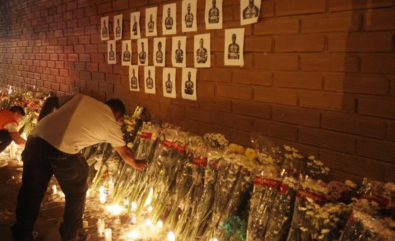 Emotivas imágenes del homenaje al equipo de fútbol Chapecoense en Medellín