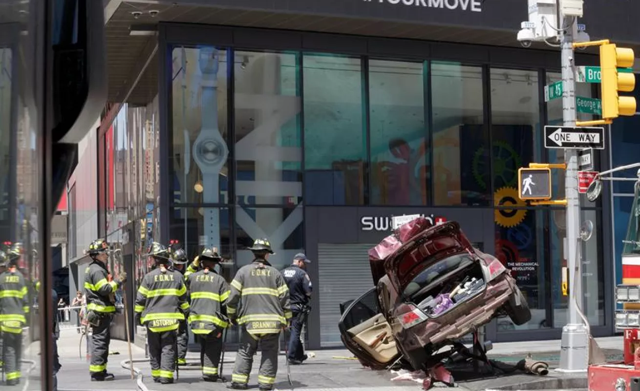 #GaleriaCri Divulgan imágenes del atropello múltiple en Times Square